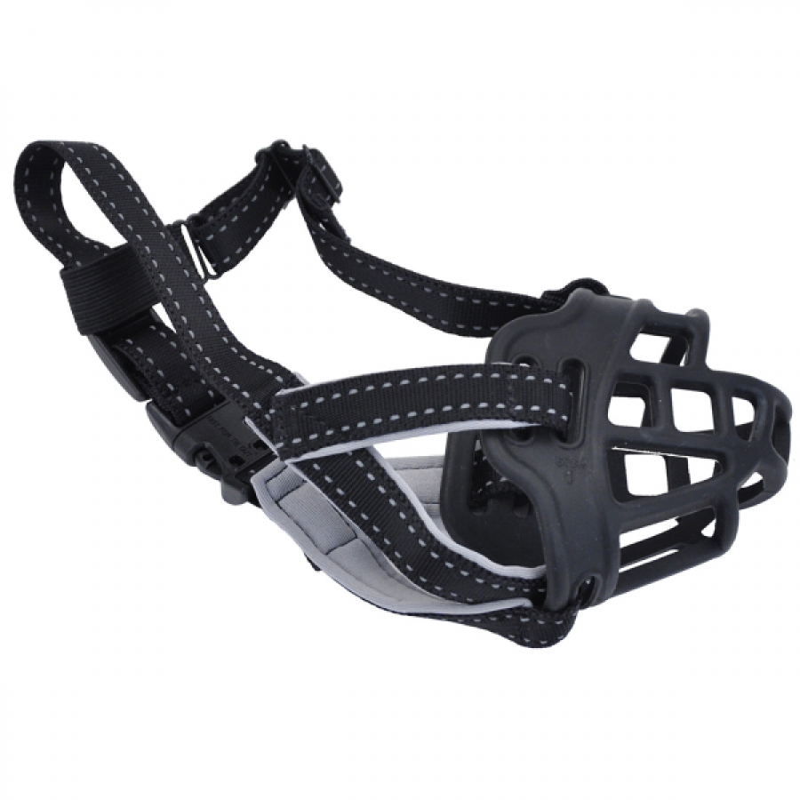 Coastal - Soft Basket Dog Muzzle - Black - Size 1