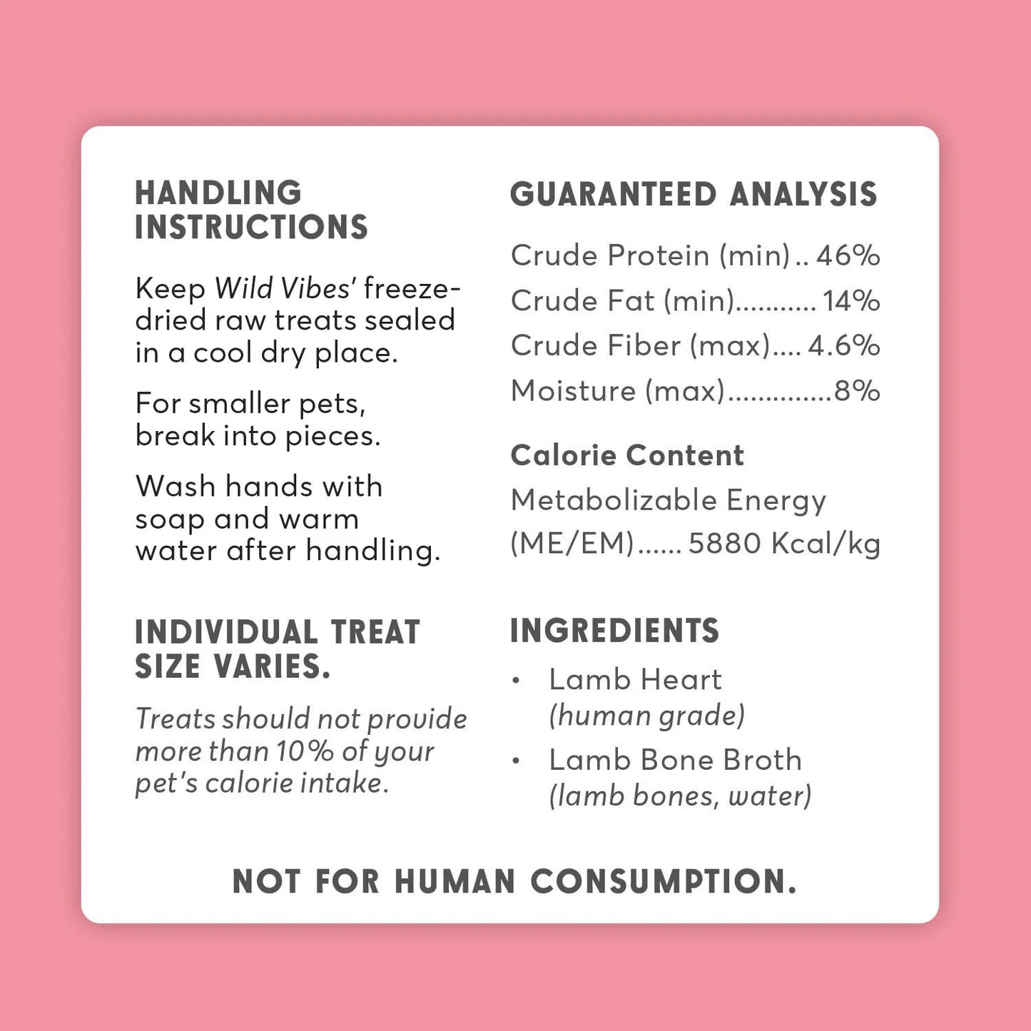 LocalID_69482 Wild Vibes - LAMB Heart and Bone Broth Dog and Cat Treat - 80GM