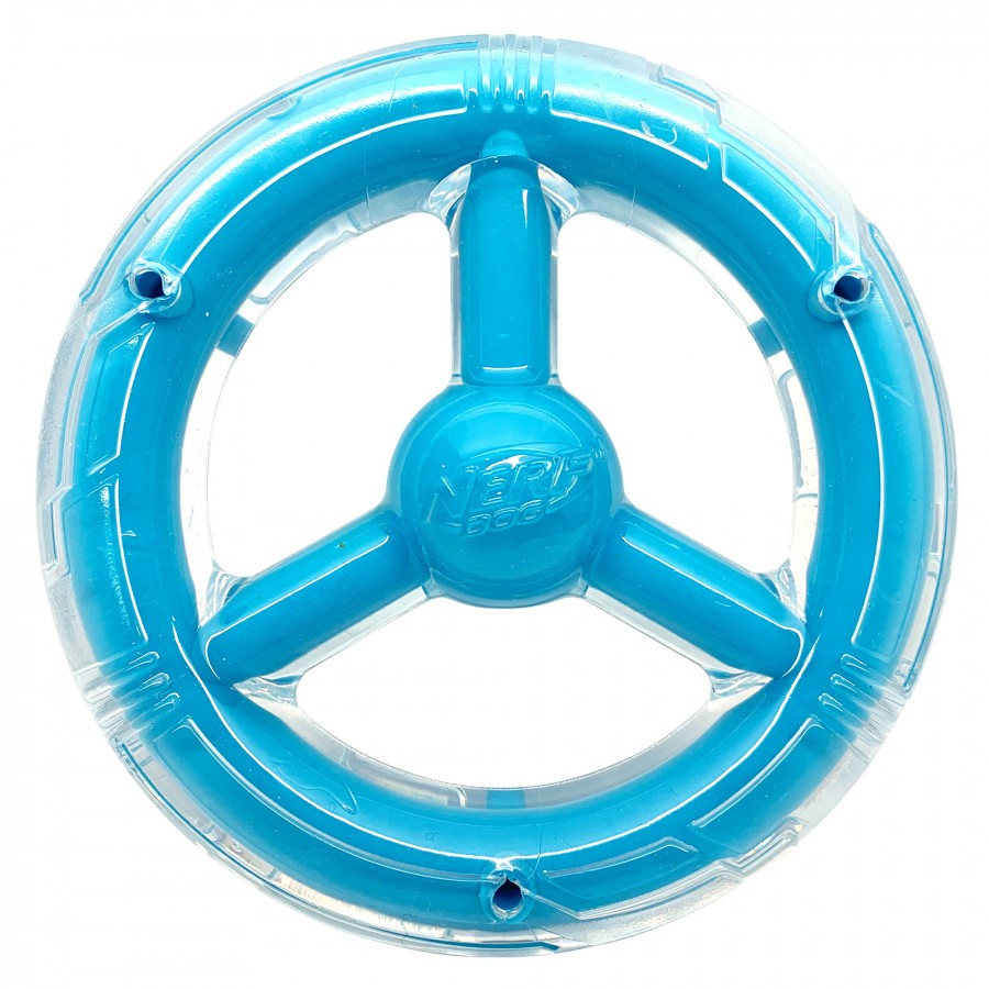 Nerf - Scentology Orbit Ring Dog Toy - BACON & PEANUT BUTTER Scent - LIGHT BLUE - 16.5CM (6.5in)