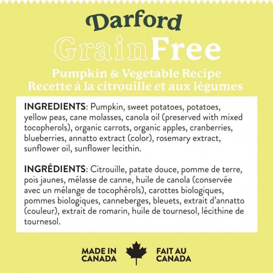 Darford - Grain Free PUMPKIN Recipe Dog Treat - 340GM (12oz)