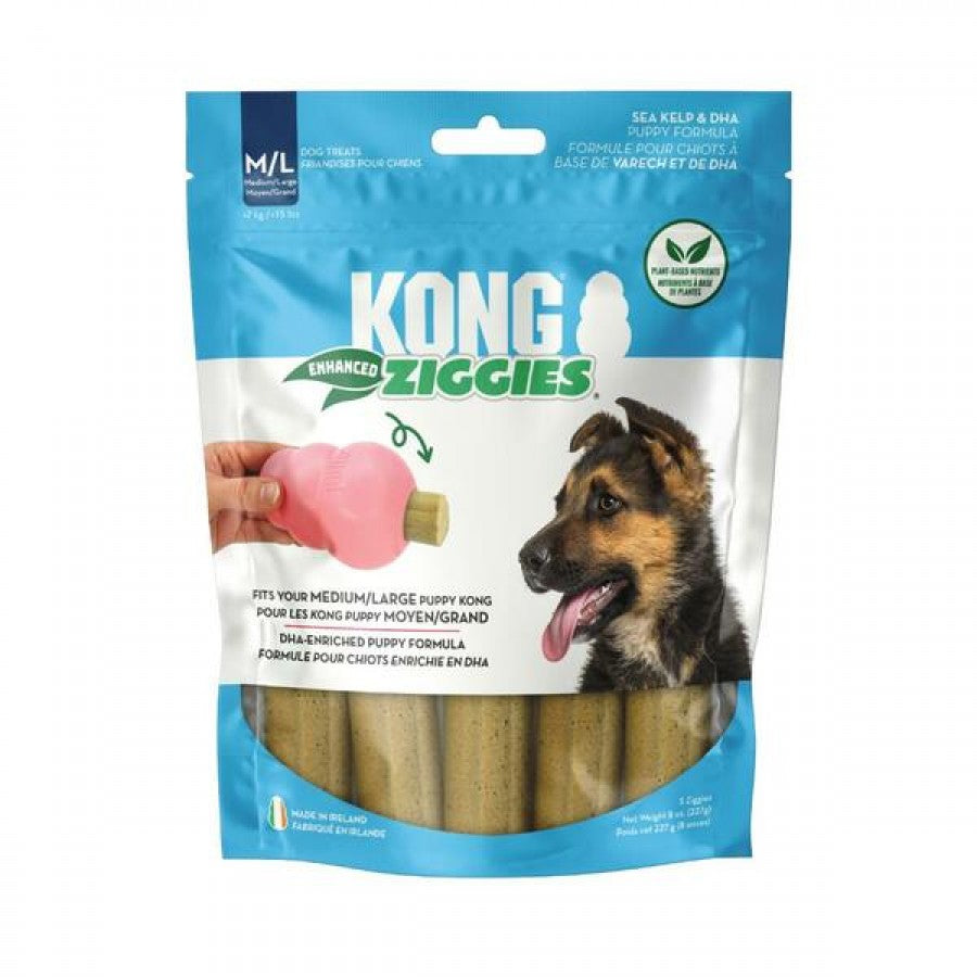 LocalID_70429 KONG - Ziggies Enhanced PUPPY Dog Treat - MEDIUM LARGE - 227GM (8oz)