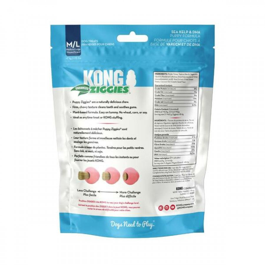 LocalID_70430 KONG - Ziggies Enhanced PUPPY Dog Treat - MEDIUM LARGE - 227GM (8oz)