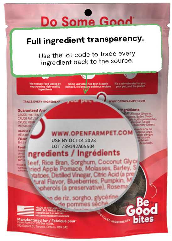 LocalID_68721 Open Farm - Be Good Bites BEEF Dog Treats - 170GM (6oz)