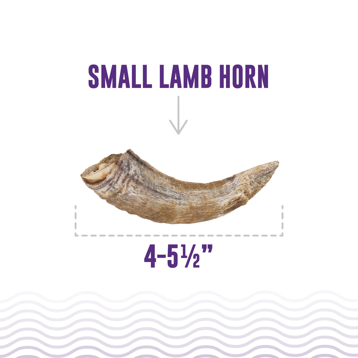 Icelandic+ - LAMB Horn with Marrow Dog Chew - SMALL - 10-14CM (4-5.5in)