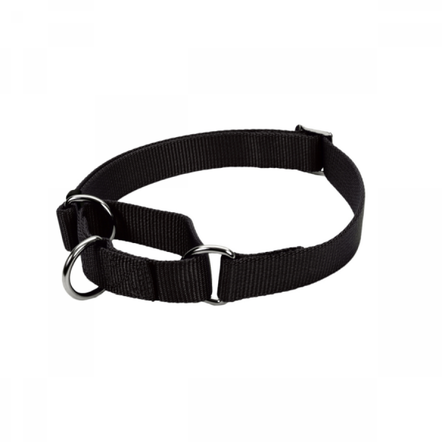 LocalID_31614 Coastal - No Slip Adjustable MARTINGALE Dog Collar - Black - Small