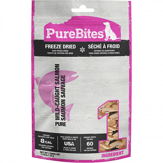 Pure Bites - Freeze Dried SALMON Dog Treats - 33GM (1.16oz)