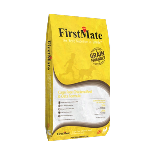 FirstMate - Grain Friendly Cage Free CHICKEN Meal & OATS Dry Dog Food - 11.4KG (25lb)