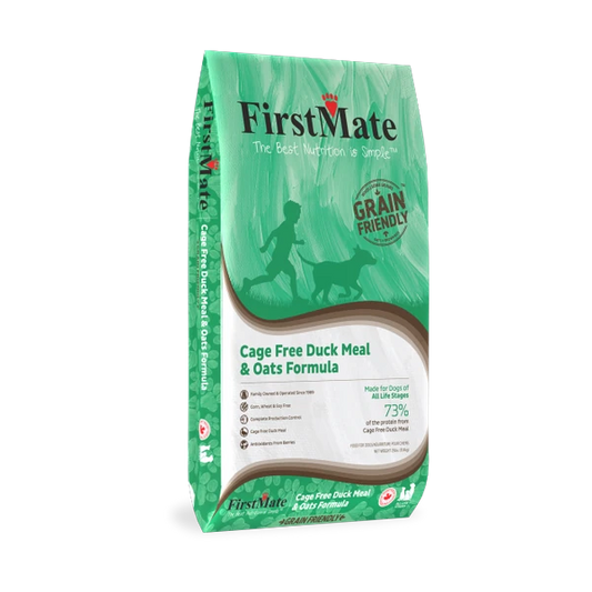 FirstMate - Grain Friendly Cage Free DUCK & OATS Dry Dog Food - 11.4KG (25lb)