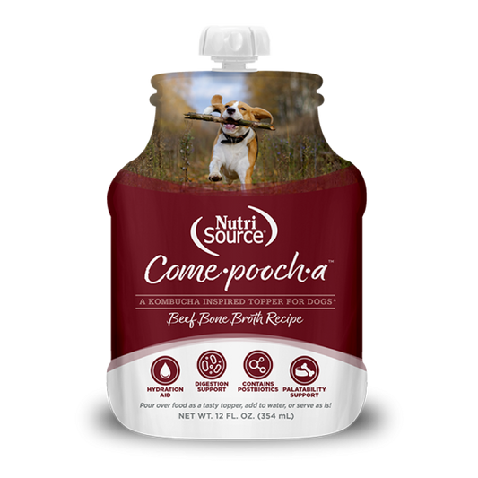 NutriSource - Come-Pooch-A BEEF BONE BROTH Dog Topper - 354ML (12oz)