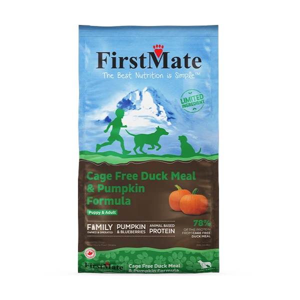 FirstMate - GF LID DUCK and PUMPKIN Dry Dog Food - 11.4KG (25lb)