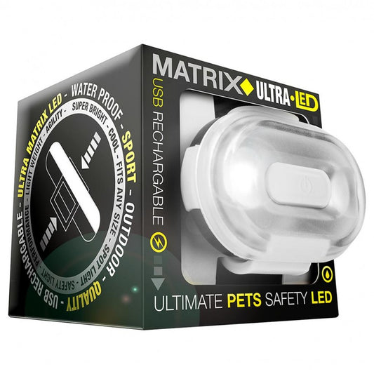 *S.O. - Up to 2 Week Wait* Max & Molly - Matrix Ultra LED Safety Light - WHITE - Cube Pack - 5CM (2in)