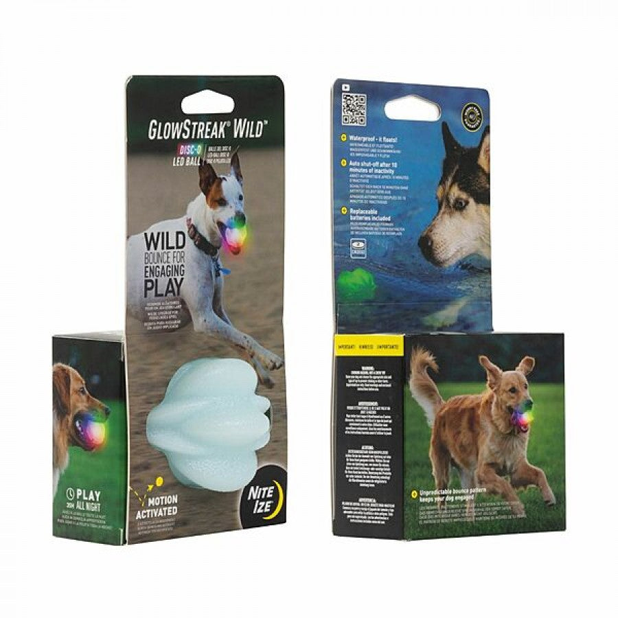 LocalID_70030 Nite Ize - GlowStreak Wild LED Ball Dog Toy - DISC-O - 8CM (3in)