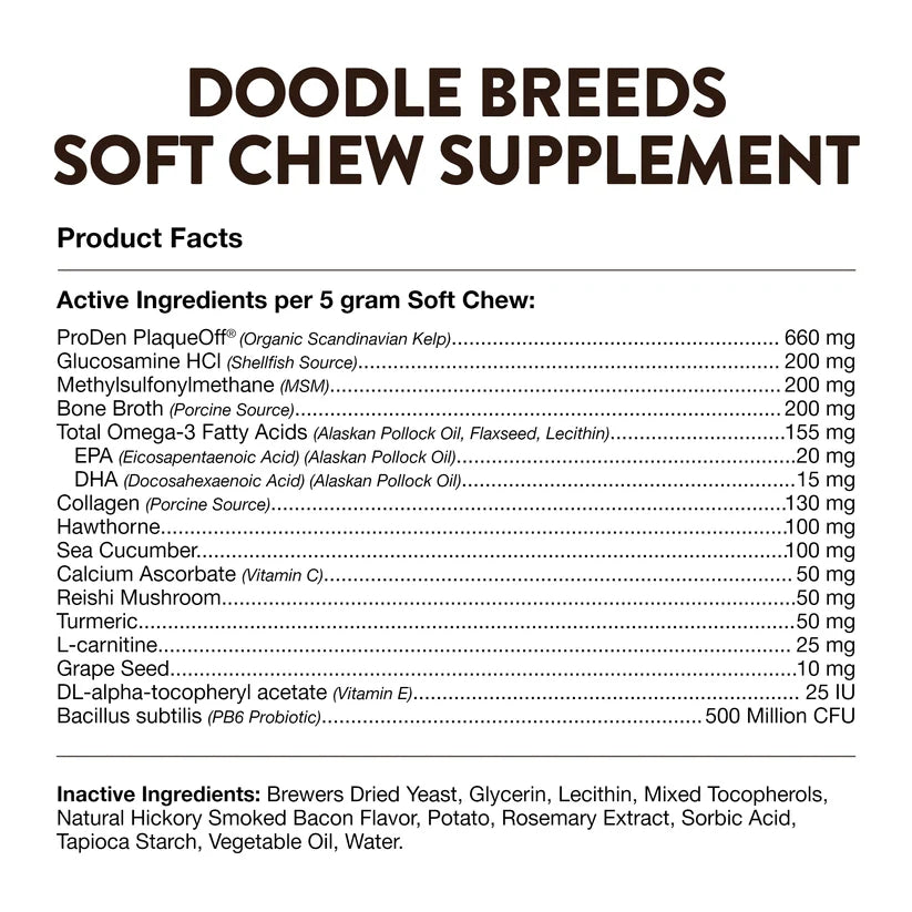 NaturVet - Soft Chew Doodle Breed - 250GM (8.8oz) - 50CT