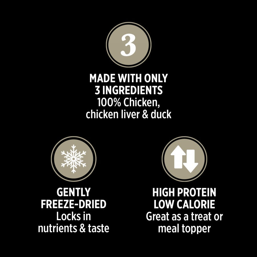 Nutrience - Grain Free Subzero Freeze-Dried Multi Protein Dog Treats - CHICKEN, CHICKEN LIVER, and DUCK - 70GM (2.5oz)