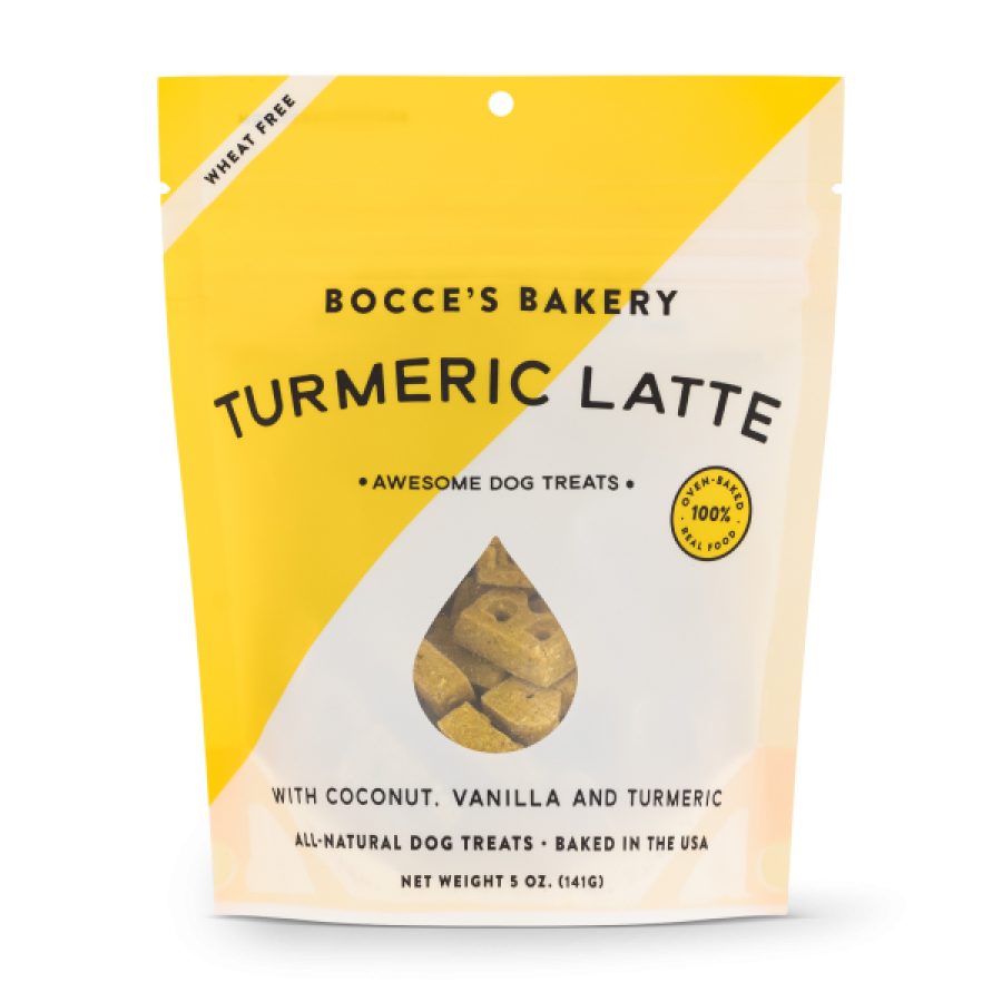 Bocce's Bakery - Crunchy Biscuits TURMERIC LATTE Dog Treat - 141GM (5oz)