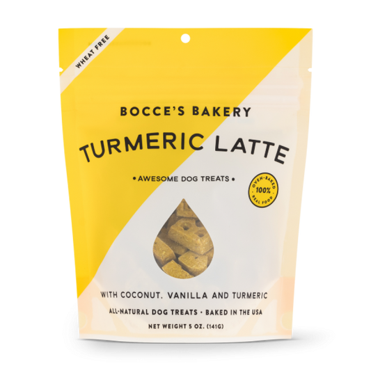 Bocce's Bakery - Crunchy Biscuits TURMERIC LATTE Dog Treat - 141GM (5oz)