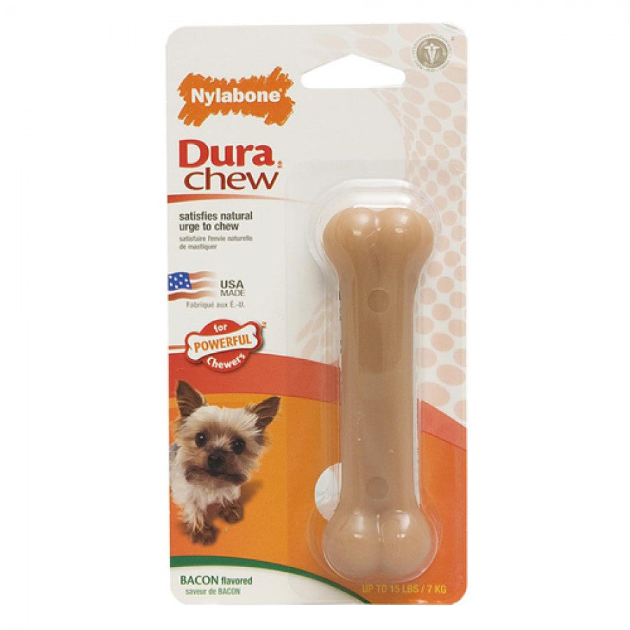 Nylabone - Dura Chew Bone BACON Dog Chew - PETITE - 10CM (4in)