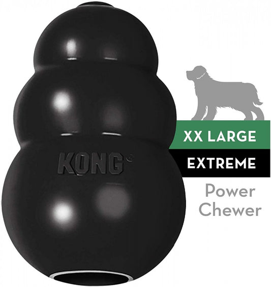 KONG - Extreme BLACK Dog Treat Dispensing Toy - XXLARGE - 15.5CM (6.2in)