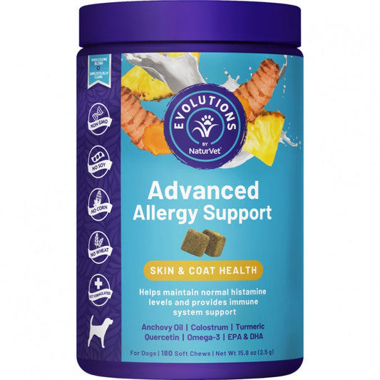 NaturVet - Advanced Allergy Soft Chews - 450GM (15.8oz) - 180CT