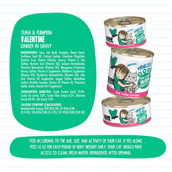 *S.O. - Up to 3 Week Wait* Weruva - BFF Valentine - TUNA and PUMPKIN in GRAVY Wet Cat Food - 85GM (3oz) x24CASE