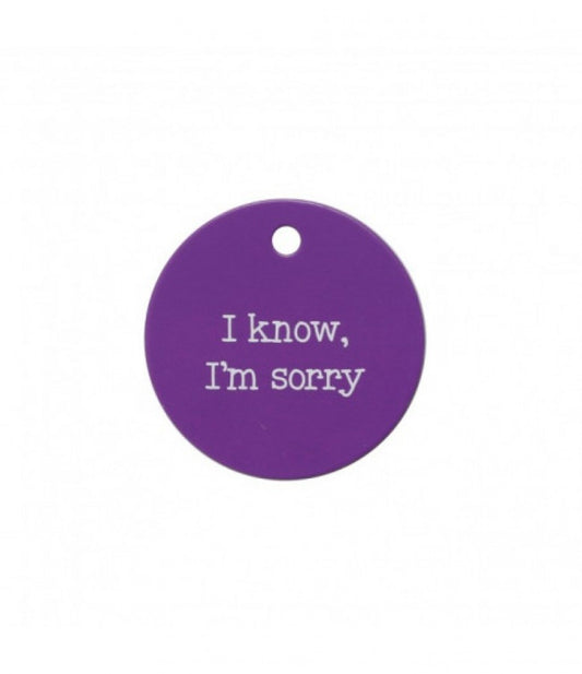 LocalID_70501 Splosh Dog - I'm Sorry Dog ID Tag - 2.5CM (1in)