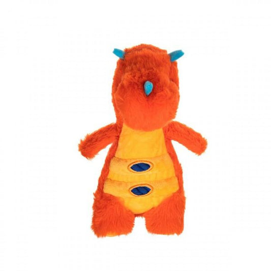 Growl - Stomperz Dino Dog Toy - ORANGE - 26.5CM (10.5in)