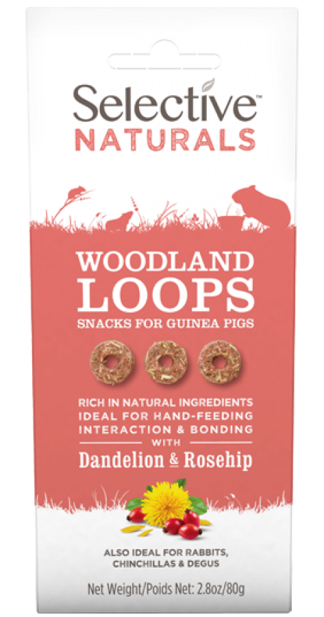 *S.O. - Up to 2 Week Wait* Supreme Petfoods - Selective Naturals Woodland Loops Small Animal Treat - 80GM (2.8oz)