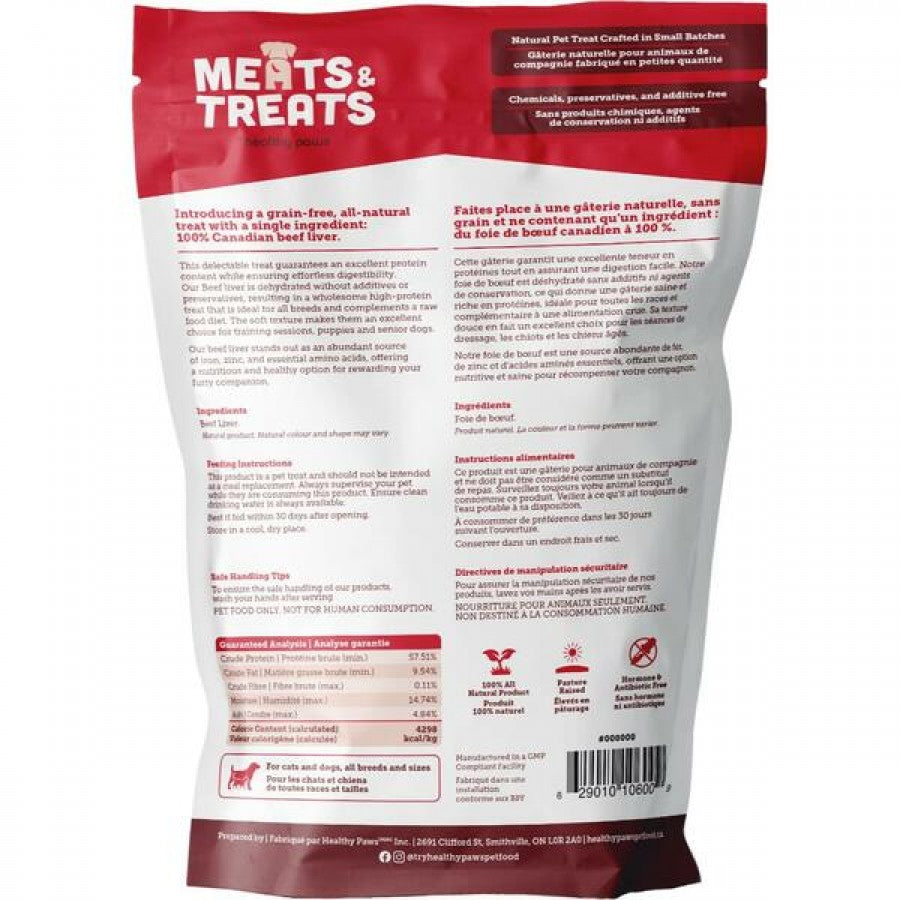 Healthy Paws - Dehydrated BEEF LIVER Dog Treat - 120GM (4.23oz)