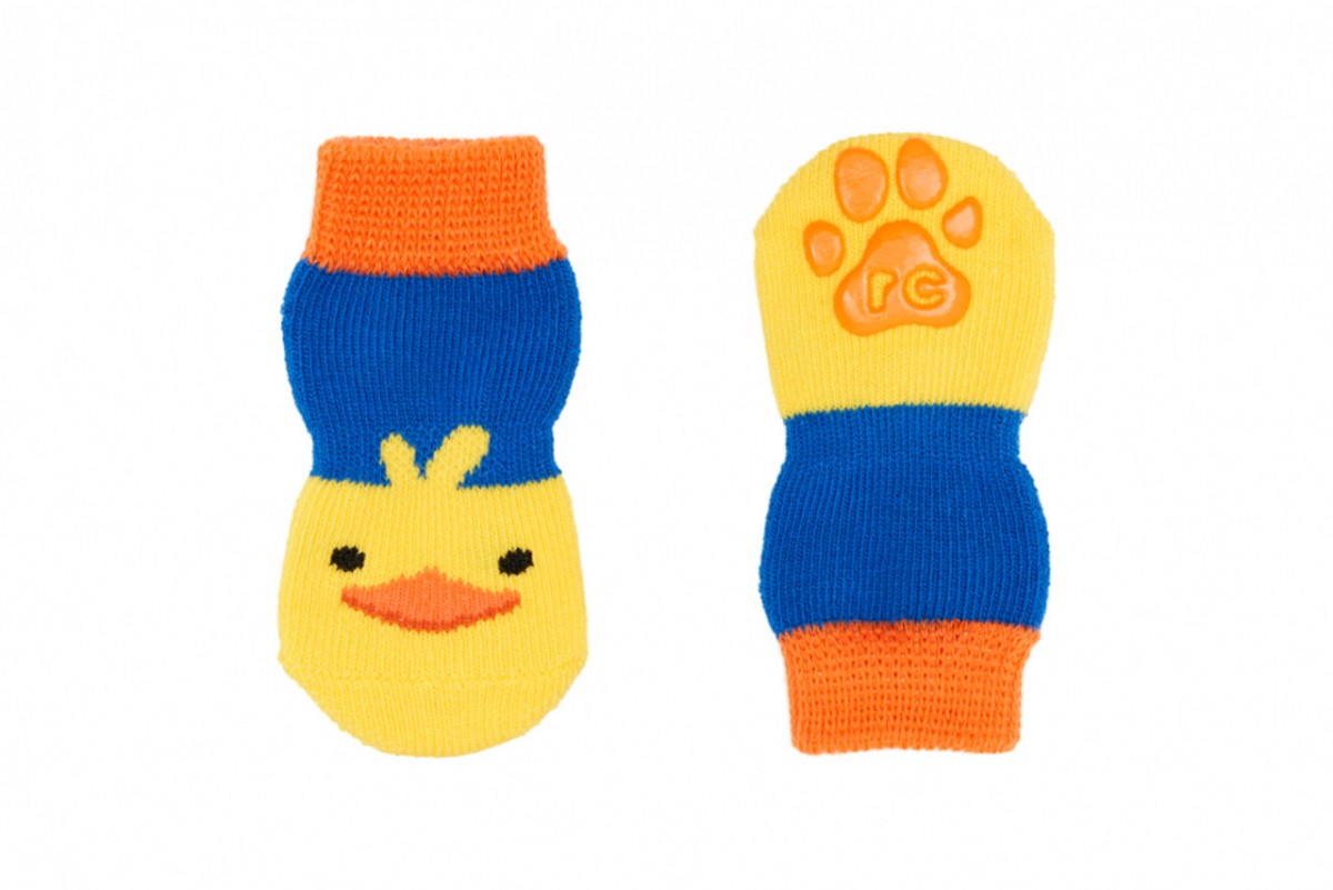 RC Pets - Fun Pawks Dog Socks - DUCKY - XXSMALL - 4.5CM (1 1/3in)