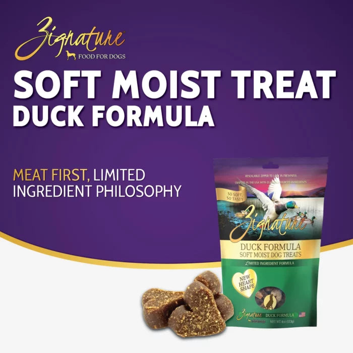 Zignature - DUCK Soft Dog Treats - 113GM (4oz)