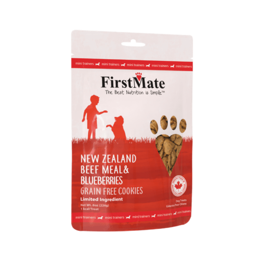 FirstMate - GF Cookies Mini BEEF & BLUEBERRIES Dog Treats - 226GM (8oz)