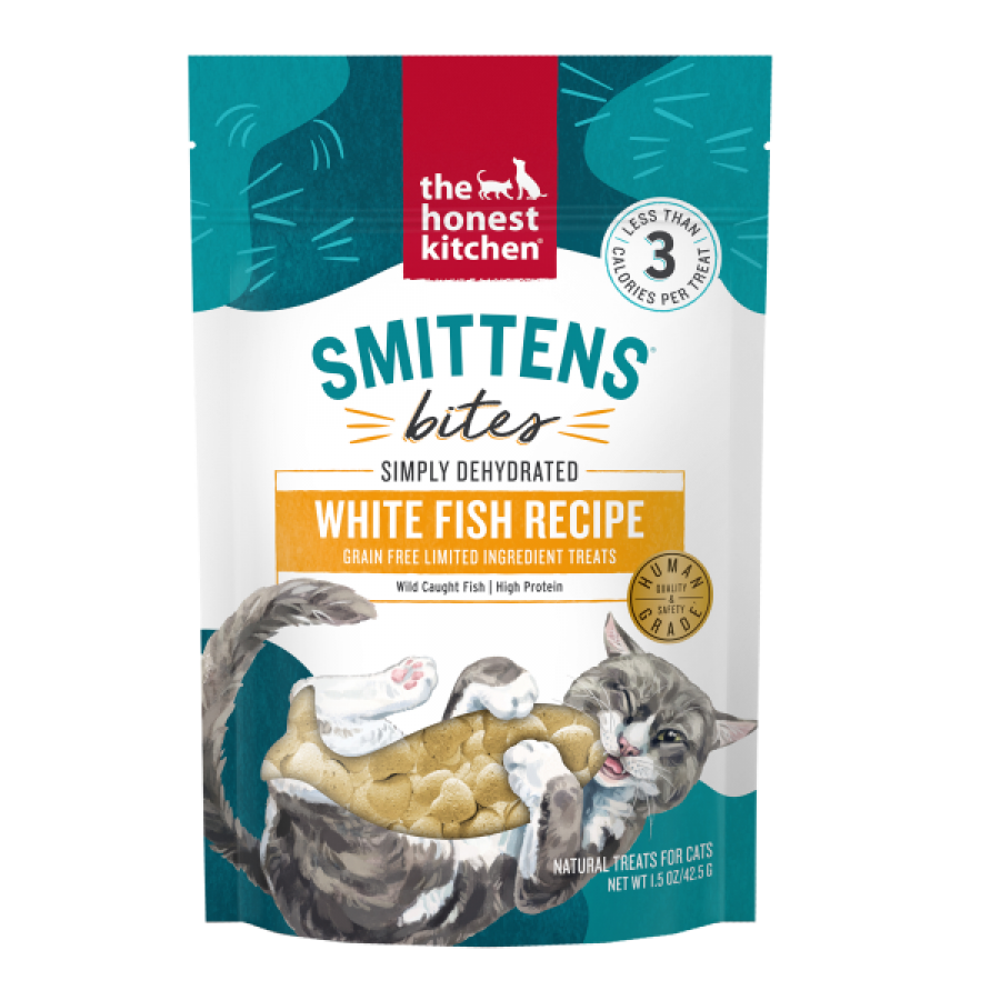 *S.O. - Up to 2 Week Wait* Honest Kitchen - Smittens Heart-Shaped WHITEFISH Cat Treats - 42.5GM (1.5oz)