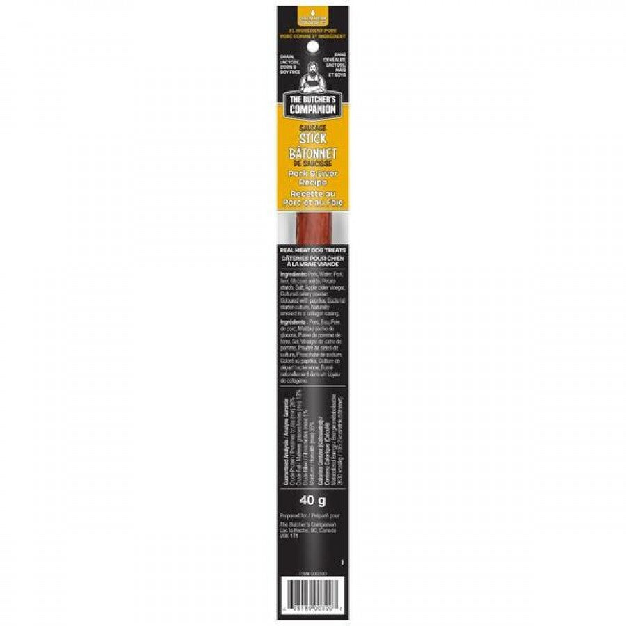 The Butcher's Companion - PORK and LIVER Sausage Sticks Dog Treat - 40GM