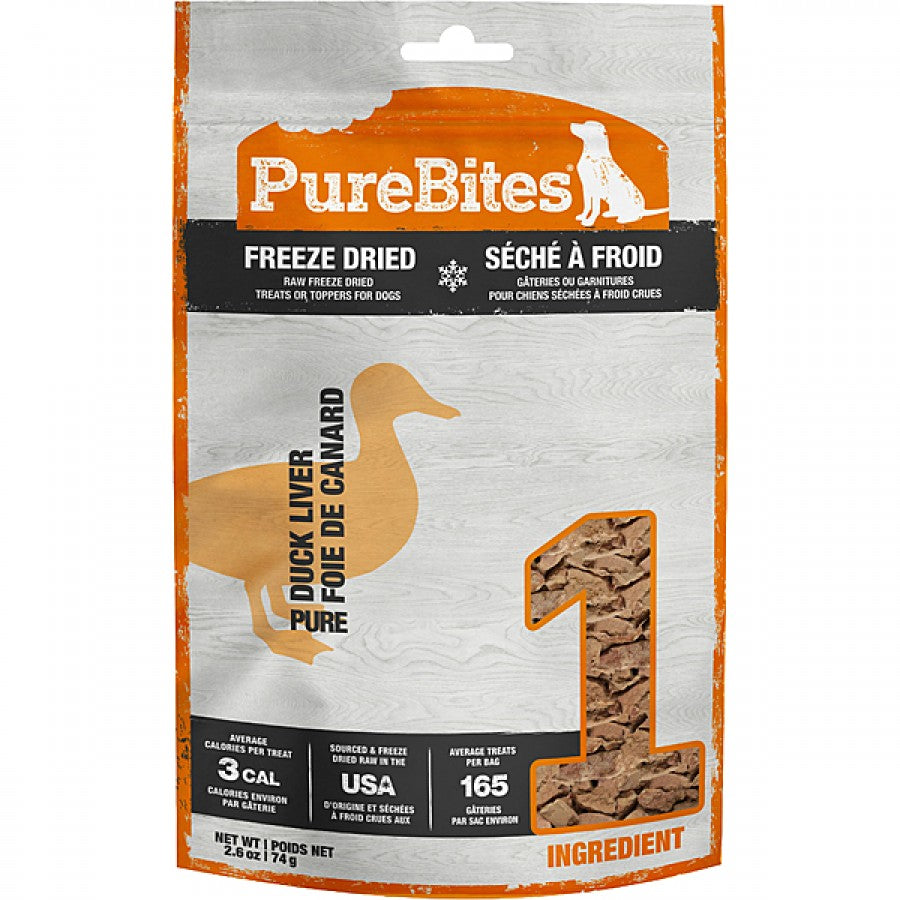 Pure Bites - Freeze Dried DUCK Dog Treat - 74GM (2.6oz)