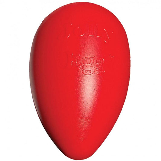 Jolly Pets - Egg Hard Plastic Dog Toy - RED - 30.5CM (12in)