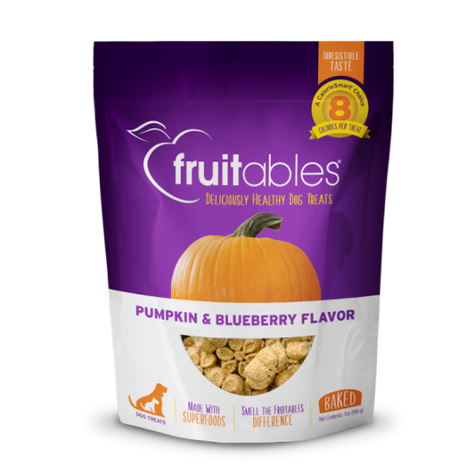 Fruitables - PUMPKIN & BLUEBERRY Crunchy Dog Treats - 198GM (7oz)