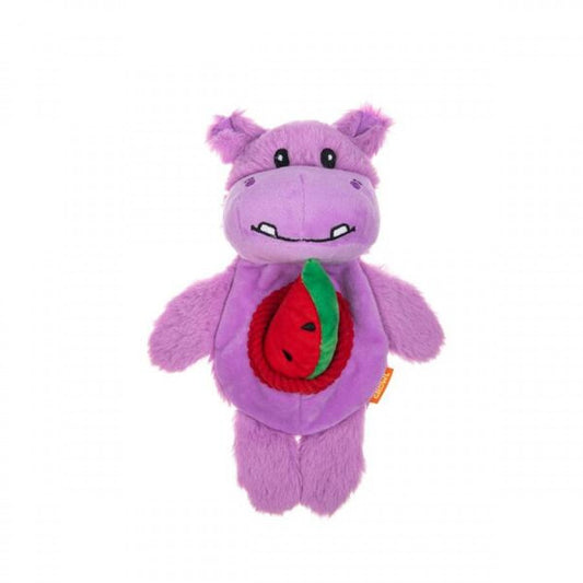 LocalID_69392 Growl - Snackerz Hippo Dog Toy - PURPLE - 25CM (9.7in)