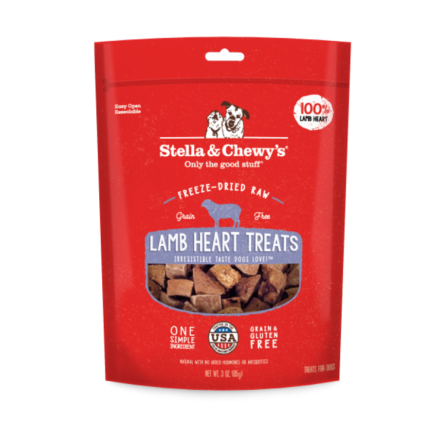 *S.O. - Up to 2 Week Wait* Stella & Chewys - Freeze Dried LAMB HEART Dog Treats - 85GM (3oz)