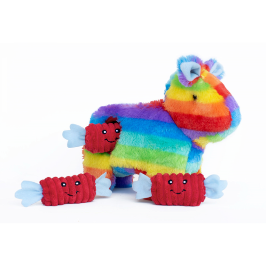 Zippy Paws - Burrow Squeaker Toy Rainbow Pinata Dog Toy - 31CM (12in)