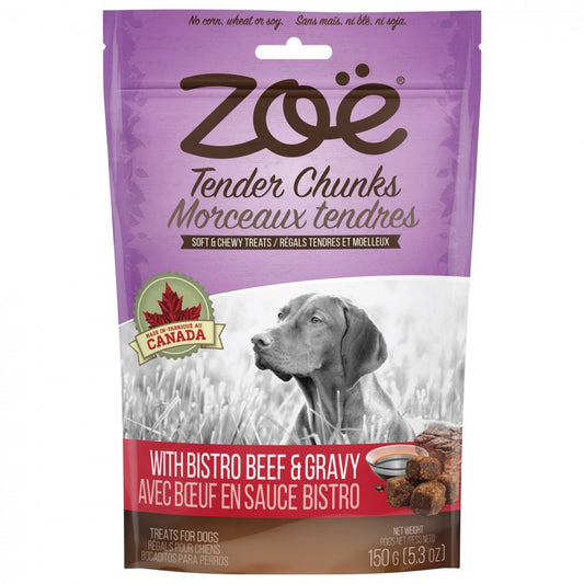 Zoë - Tender Chunks Dog Treat - Bistro BEEF and GRAVY - 150GM (5.3oz)