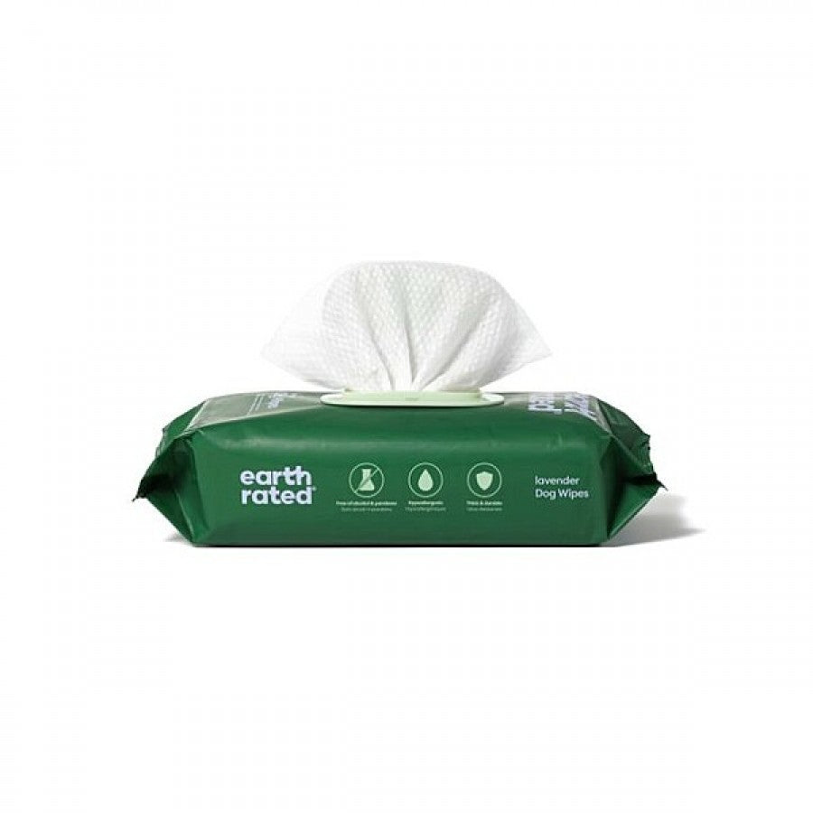 LocalID_65910 Earth Rated - Compostable Pet Wipes - LAVENDER - 20x20CM (8x8in) - 100PK
