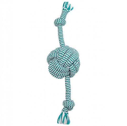 Mammoth Pet Products - Extra Fresh Monkey Fist Ball with Rope Ends Dog Toy - LARGE - 46CM (18in)