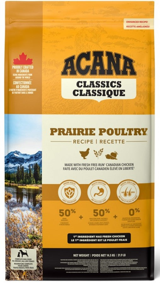 LocalID_61576 Champion Foods - Acana CLASSICS - PRAIRIE POULTRY Dry Dog Food - 14.5KG