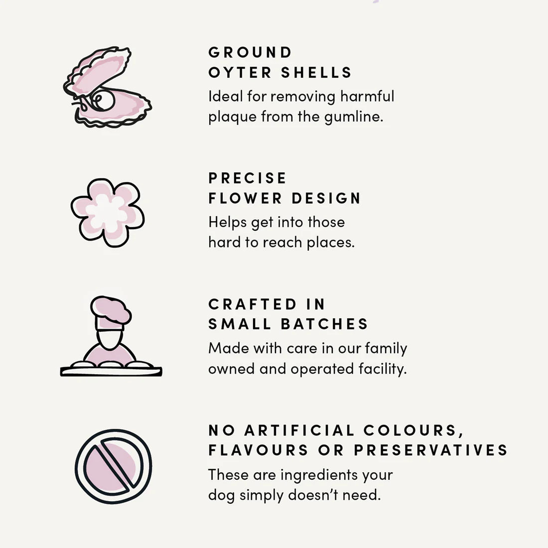 LocalID_68038 Crumps' Naturals - Dog Plaque Busters ORIGINAL Dog Treat - 9CM (3.5in) - 255GM (9oz) - 18PK