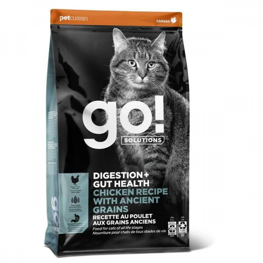 Petcurean - GO! Gut Health CHICKEN & ANCIENT GRAINS Dry Cat Food - 1.36KG (3lb)