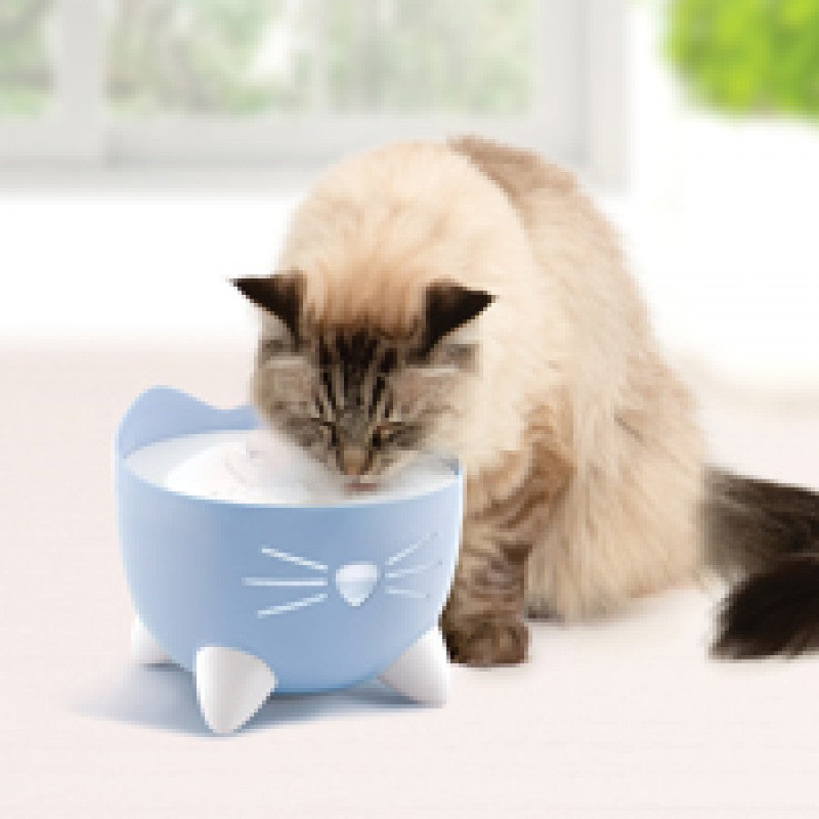 Catit - PIXI Cat Drinking Fountain - BLUE - 2.5L (85oz)