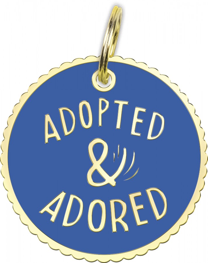 LocalID_70488 Primitives by Kathy - Adopted & Adored Collar Charm - 2.5CM (1in)