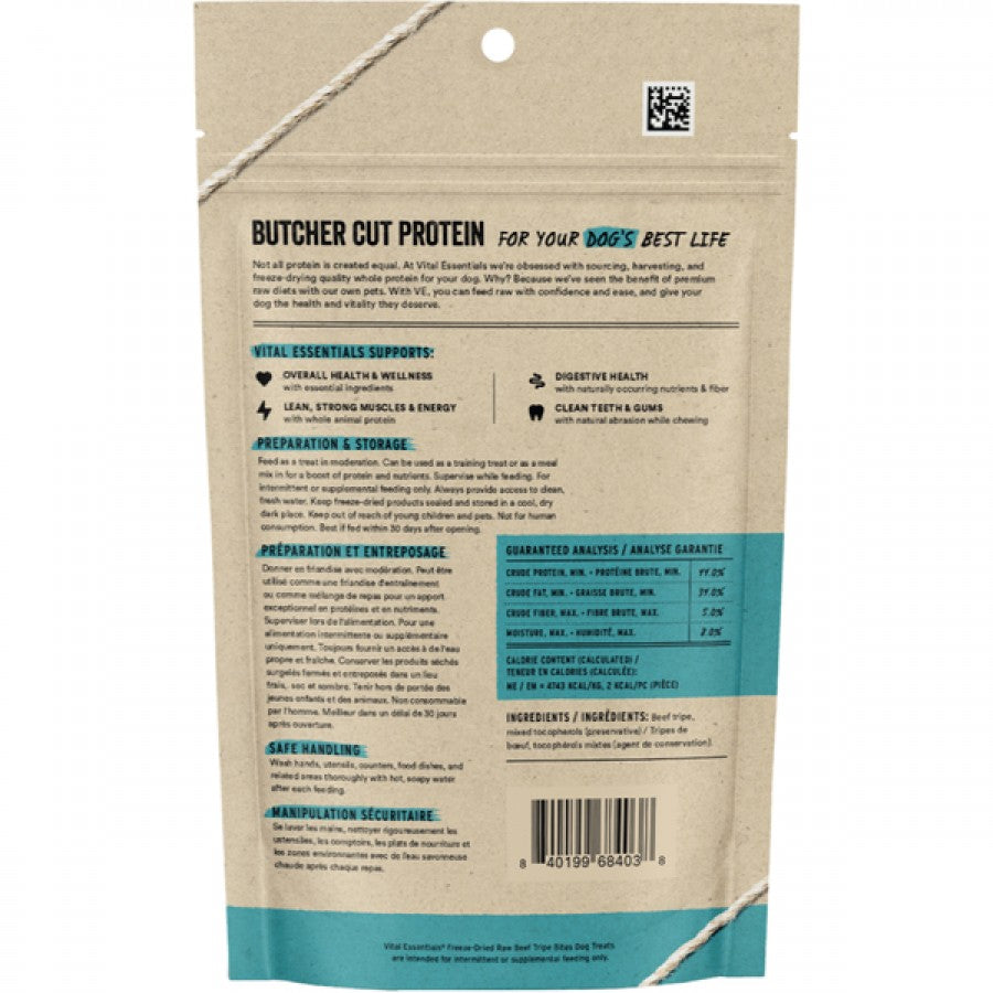 LocalID_69030 Vital Essentials - Freeze Dried BEEF TRIPE Bites Dog Treat - 65.2GM (2.3oz)