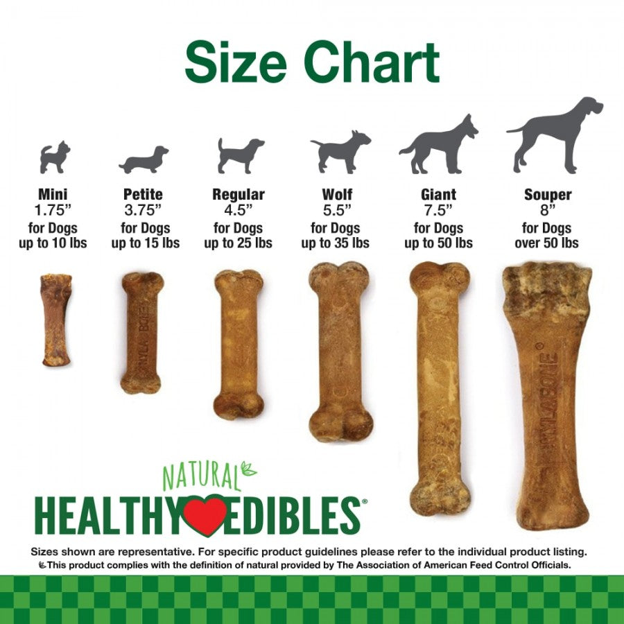 Nylabone - Healthy Edibles BACON Dog Chew - MEDIUM - 178GM (6.2oz) - 2PK