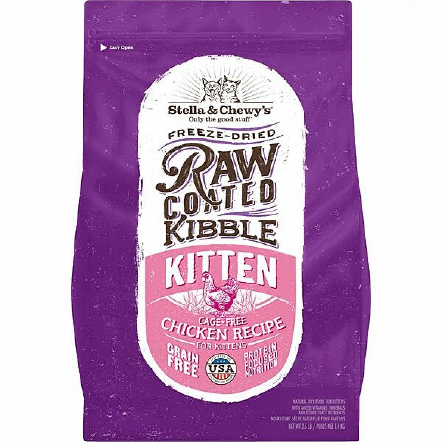 *S.O. - Up to 2 Week Wait* Stella and Chewys - Raw Coated CHICKEN Kitten Food - 1.1KG (2.5lb)